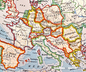 Países y capitales de Europa en un mapa
